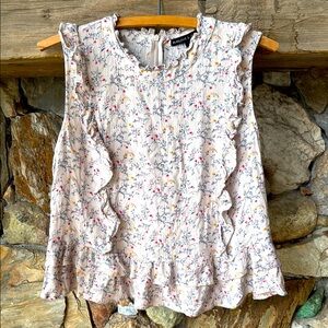 Harlowe & Graham Ruffled Sleeveless Blouse Women’s Medium